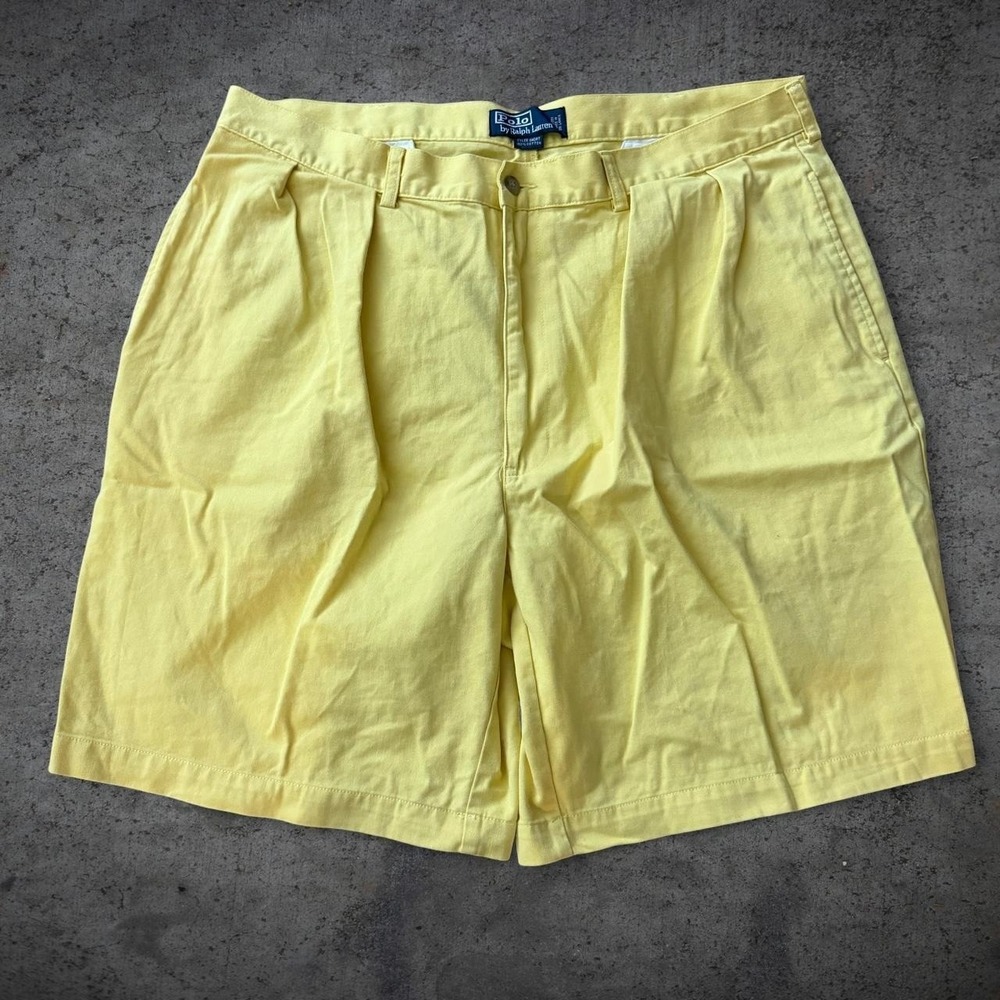 Vintage 90's Polo Ralph Lauren Tyler Shorts Size 40 Pleated Preppy Boat Spring